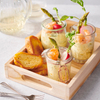 Spargel-Eiersalat im Glas mit Garnelen  - GUSTO 